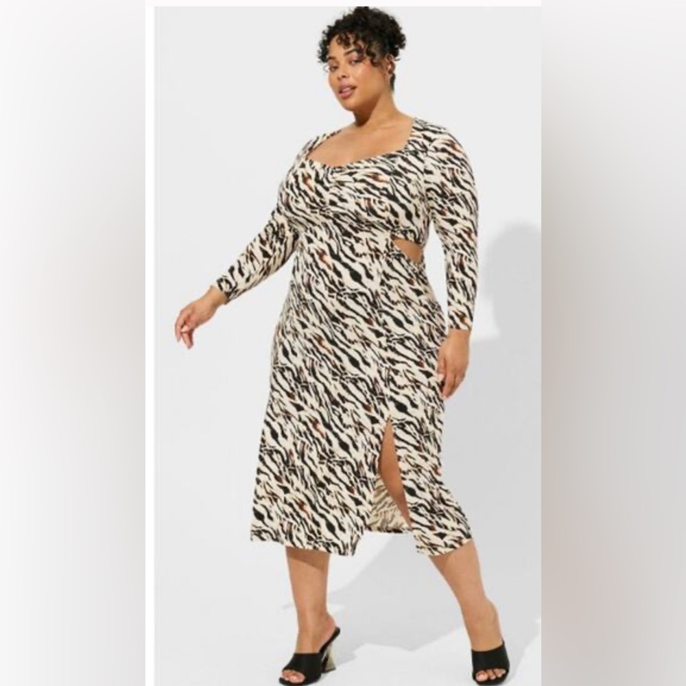 Torrid Zebra dress with cutout